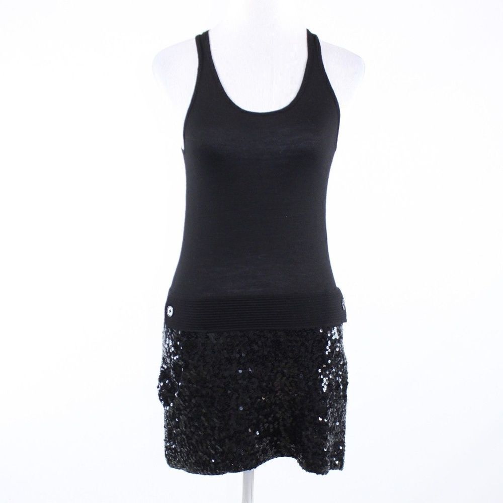 Iisli black sequin skirt sheath dress S